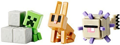 

Mattel Minecraft Mini Figure 3-Pack, Elder Guardian, Sneaky Creeper & Rabbit(Multicolor)