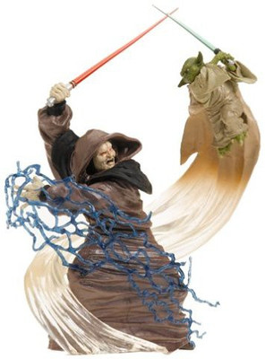 

Hasbro Star Wars Unleashed 10" Inch Statue Yoda Vs Darth Sidious(Multicolor)