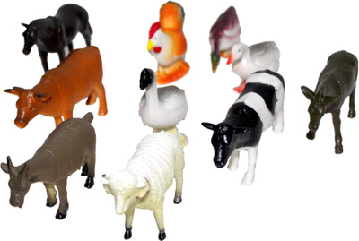 

Mamaboo Mini 10 Pcs Farm Mix Animals(Multicolor)
