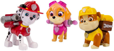 

Spin Master Nickelodeon, Paw Patrol - Action Pack Pups 3Pk Figure Set Marshal, Skye, Rubble(Multicolor)