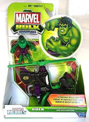 

Super Hero Adventures Marvel Playskool Vehicle Hulk With Helicopter(Green)