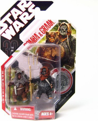 

Star Wars 30Th Anniversary Romba And Graak Ewoks 3"With Silver Coin(Multicolor)