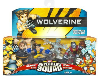 

Hasbro Wolverine Super Hero Squad Wolverine Blob Iceman Colossus(Multicolor)