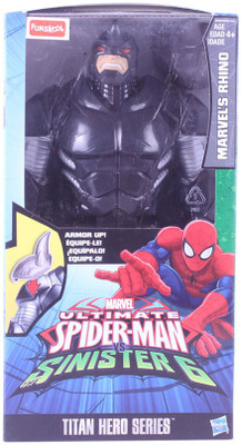 Funskool Spiderman Sinister 6 Titan Hero Series - Marvel's Rhino(Black)