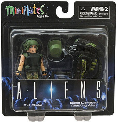 

Diamond Select Aliens Minimates Pvt Drake & Battle Damaged Attacking(Multicolor)
