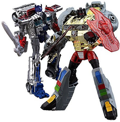 

Transformers Age Of Extinction Silver Knight Optimus Prime And Grimlock(Multicolor)