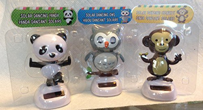 

Greenbrier 3 Pack Of Solar Dancing Characters Owlpanda & Monkey(Multicolor)