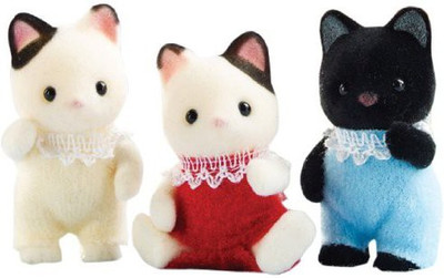 

Calico Critters Tuxedo Cat Triplets(Multicolor)