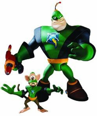 

DC Comics Ratchet & Clank Series 1 Captain Qwark With Scrunch(Multicolor)