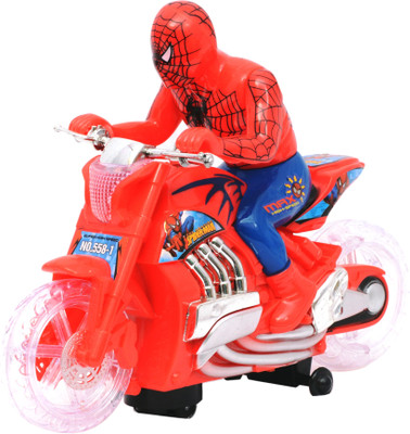 

MERATOY.COM Battery Operated Spiderman Motorcycle(Red)