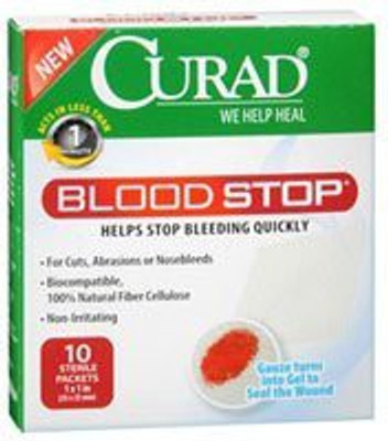 

Curad Blood Stop Packets Adhesive Band Aid(Set of 25)