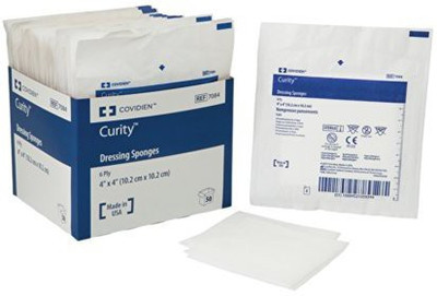 

Covidien Curity Dressing Sponge Sterile Adhesive Band Aid(Set of 12)