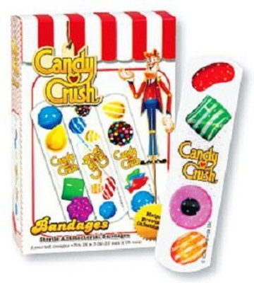 

ASO LLC Candy Crush Antibacterial Bandages Adhesive Band Aid(Set of 1)