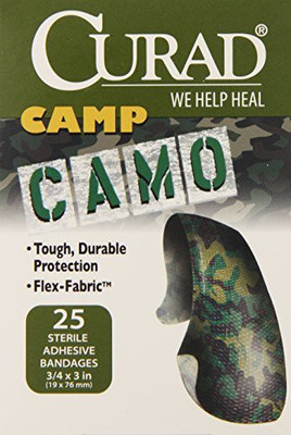 

Curad Camouflage Green Fabric Bandages Adhesive Band Aid(Set of 2)