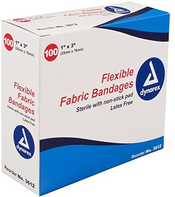 

Dynarex Flexible Fabric Adhesive Bandages Adhesive Band Aid(Set of 1)