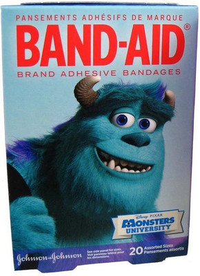 

BAND-AID BANDAGES 20PK - MONSTERS UNIVERSITY Adhesive Band Aid(Set of 20)