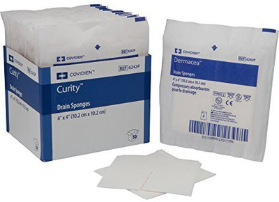 

Covidien Dermacea Drain Sponge Sterile Adhesive Band Aid(Set of 6)