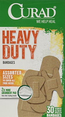 

Curad Extreme Hold, Assorted Sizes, 30 Count Adhesive Band Aid(Set of 3)