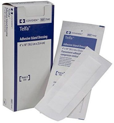 

Covidien Telfa Adhesive Island Dressing Sterile Peel Adhesive Band Aid(Set of 25)