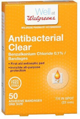 

Walgreens Clear Adhesive Bandages Adhesive Band Aid(Set of 50)