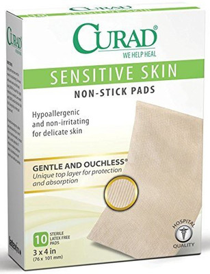 

Curad Sensitive Skin Non Stick Pad Adhesive Band Aid(Set of 12)