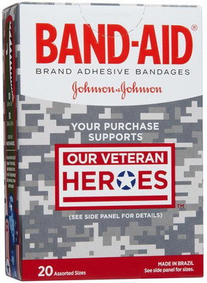 

BAND-AID BANDAGES 20PK - OUR VETERAN HEROES Adhesive Band Aid(Set of 20)