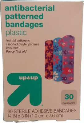 

Up & Up Antibacterial Patterned Bandages Adhesive Band Aid(Set of 1)