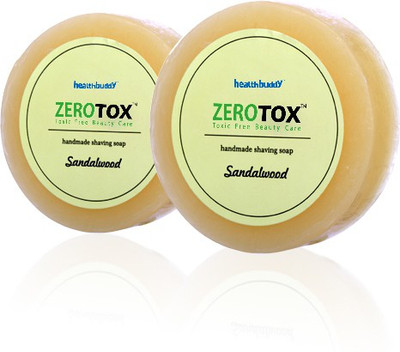 

Healthbuddy Zerotox Handmade shaving soap sandalwood 2 pcs of 125 gms each Aftershave(250 g)