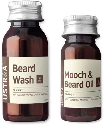 

Ustraa By Happily Unmarried Beard Wash and Mooch Oil ( Set of 2) (95 ml)(95 ml)