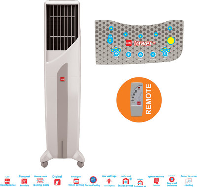Cello 50 L Room/Personal Air Cooler(White, TOWER 50 PLUS)