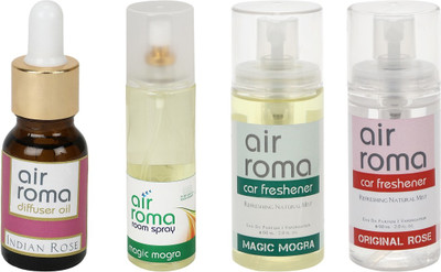 

Airroma Indian Rose, Magic Mogra, Original Rose Aroma Oil, Spray(350 ml)