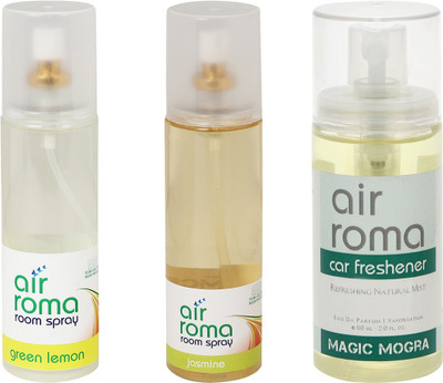 

Airroma Green Lemon, Jasmine, Magic Mogra Spray(460 ml)
