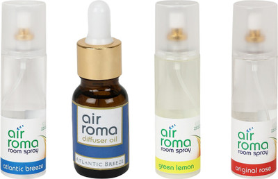

Airroma Atlantic Breeze, Green Lemon, Original Rose Car Freshener(630 ml)