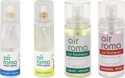 

Airroma Atlantic Breeze, Green Lemon, Magic Mogra, Original Rose Spray(520 ml)
