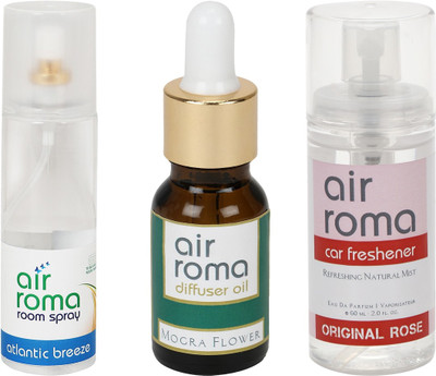 

Airroma Atlantic Breeze, Mogra Flower, Original Rose Aroma Oil, Spray(275 ml)