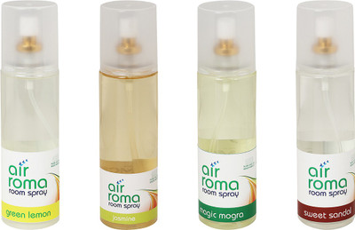 

Airroma Green Lemon, Jasmine, Magic Mogra, Sweet Sandal Spray(800 ml)
