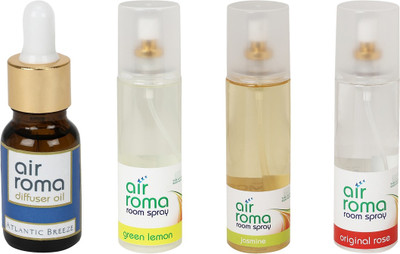 

Airroma Atlantic Breeze, Green Lemon, Jasmine, Original Rose Aroma Oil, Spray(630 ml)