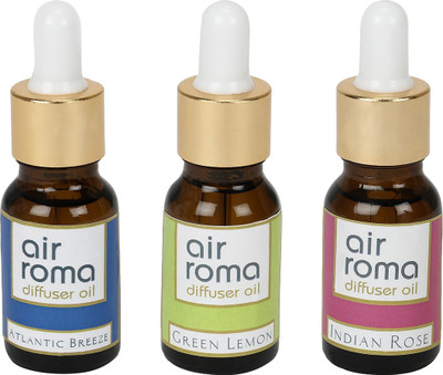 

Airroma Atlantic Breeze, Green Lemon, Indian Rose Aroma Oil(45 ml)