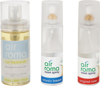 

Airroma Aqua Lime Fresh, Atlantic Breeze, Original Rose Car Freshener(460 ml)