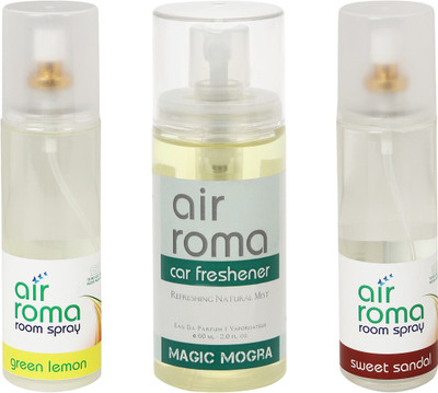 

Airroma Green Lemon, Magic Mogra, Sweet Sandal Spray(460 ml)
