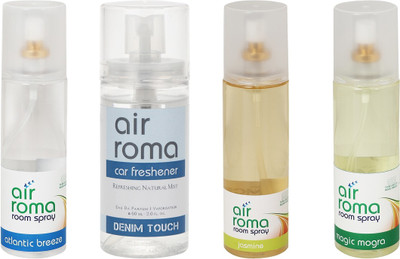 

Airroma Atlantic Breeze, Denim Touch, Jasmine, Magic Mogra Car Freshener(660 ml)