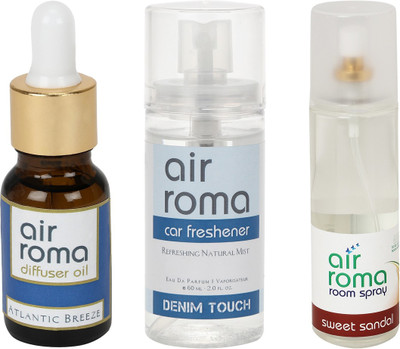

Airroma Atlantic Breeze, Denim Touch, Sweet Sandal Aroma Oil(275 ml)