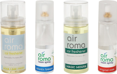

Airroma Aqua Lime Fresh, Atlantic Breeze, Magic Mogra, Original Rose Spray(520 ml)