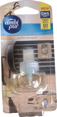 Ambi Pur Car Vanilla Bouquet Car Freshener Diffuser Unit and Perfume Bottle  7.5 ml