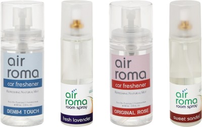 

Airroma Denim Touch, Fresh Lavender, Original Rose, Sweet Sandal Spray(520 ml)