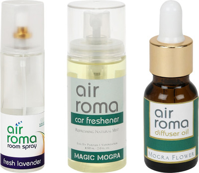 

Airroma Fresh Lavender, Magic Mogra, Mogra Flower Spray(275 ml)