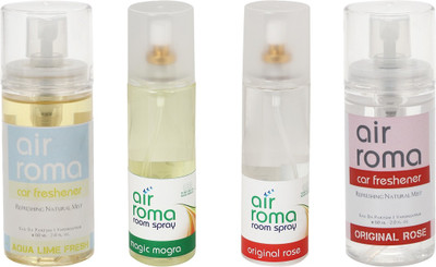 

Airroma Aqua Lime Fresh, Magic Mogra, Original Rose Spray(520 ml)