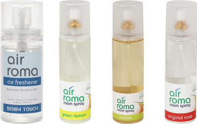 

Airroma Denim Touch, Green Lemon, Jasmine, Original Rose Spray(660 ml)