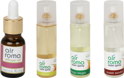 

Airroma Indian Rose, Jasmine, Magic Mogra, Sweet Sandal Aroma Oil(630 ml)