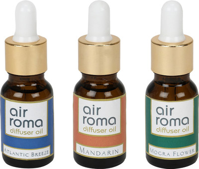 

Airroma Atlantic Breeze, Mandarin, Mogra Flower Aroma Oil(90 ml)